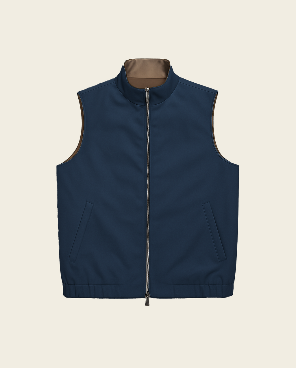 Reversible Vest – Navy/Brown