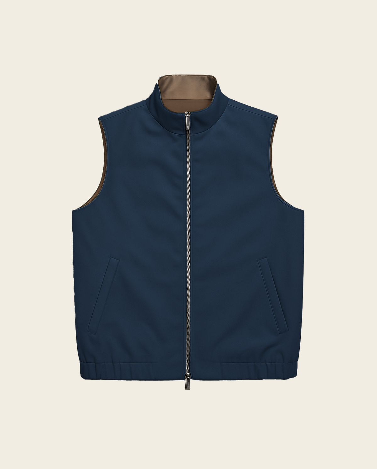 Reversible Vest – Navy/Brown